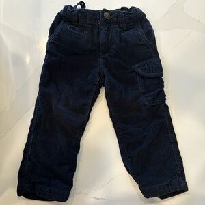 BabyGap Corduroy Jersey- Lined Pants, 2T Navy